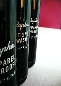 rapha wash and proofing products
