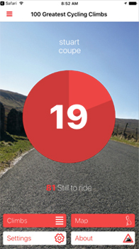 100 great cycling climbs app