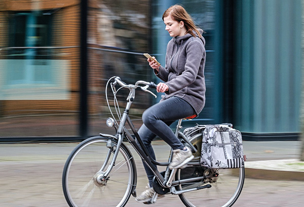 mobile phone use on a bike