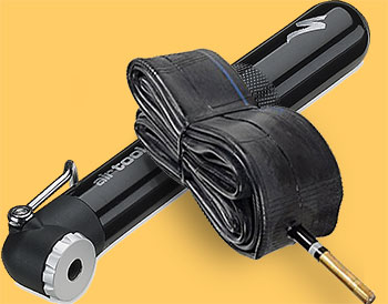 bicycle pump and inner tube