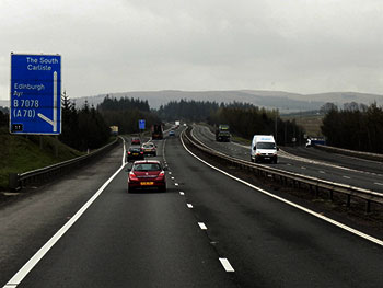 m74 motorway, scotland