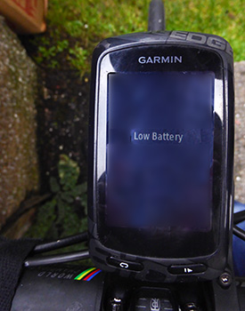 garmin edge -low battery