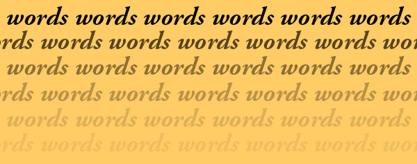 words, words, words